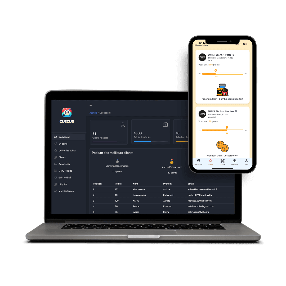 Cuscus app interface